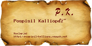 Pospisil Kalliopé névjegykártya